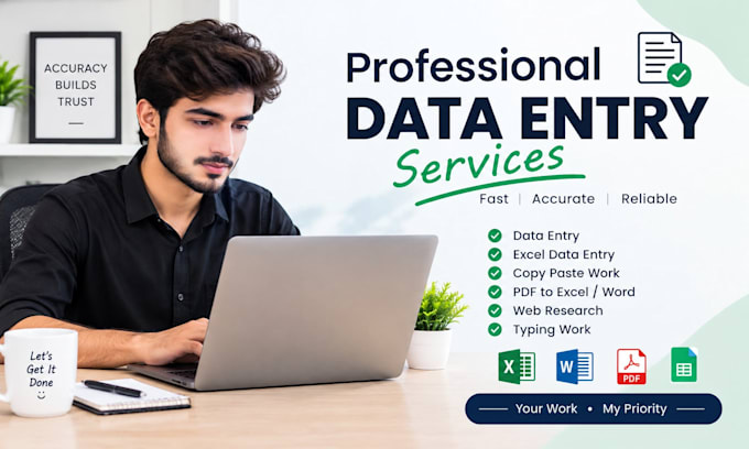 create professional excel spreadsheets and data entry
