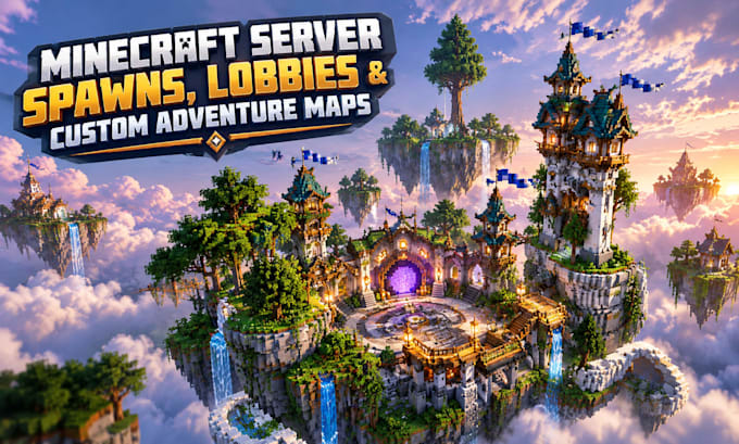 build minecraft server spawns, lobbies, hub and custom adventure maps