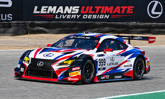 create eye catching custom car livery design for le mans ultimate