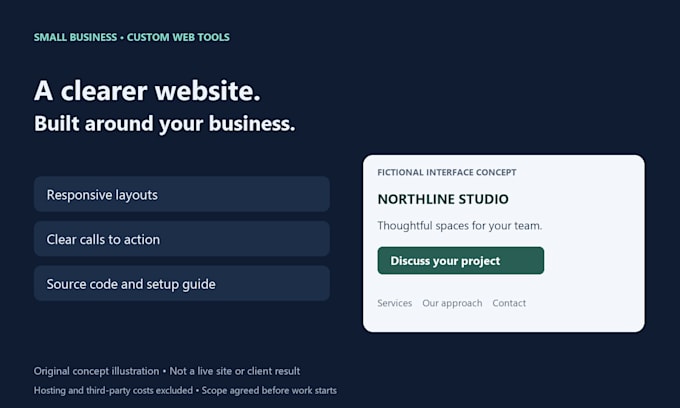 build a responsive small business website with clear calls to action