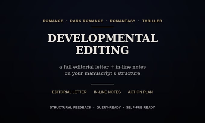 developmental edit your romance, romantasy or fantasy novel