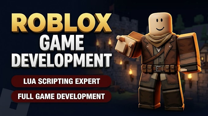 be your roblox game developer, lua scripter, and build full roblox game