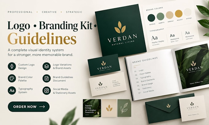 brand identity, minimalist logo, branding kit, and visual guidelines