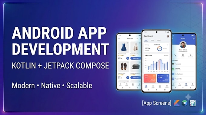 develop a native android app using kotlin and jetpack compose