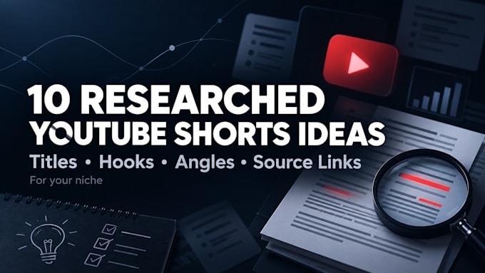 research 10 original youtube shorts ideas for your niche