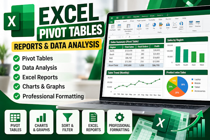 create excel pivot tables reports and data analysis