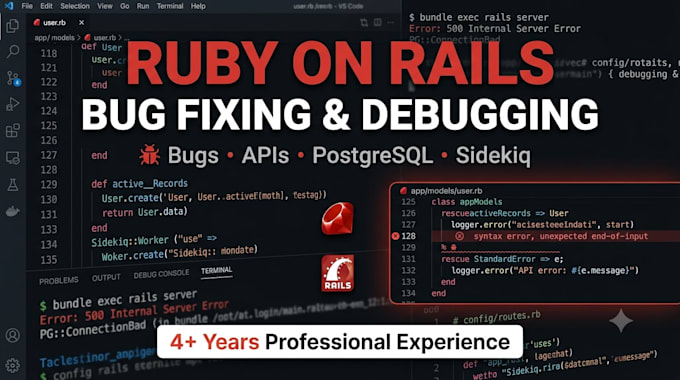 fix bugs and issues in your ruby on rails application