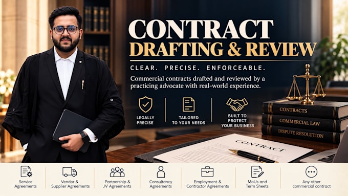 draft or review business contracts under indian law