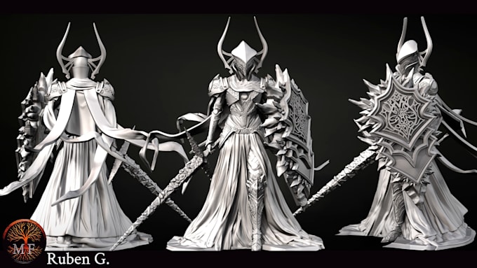 sculpt 3d characters, creatures, toys and statues for 3d printing
