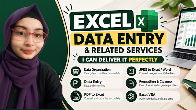 do your excel data entry, data formatting, data clean up
