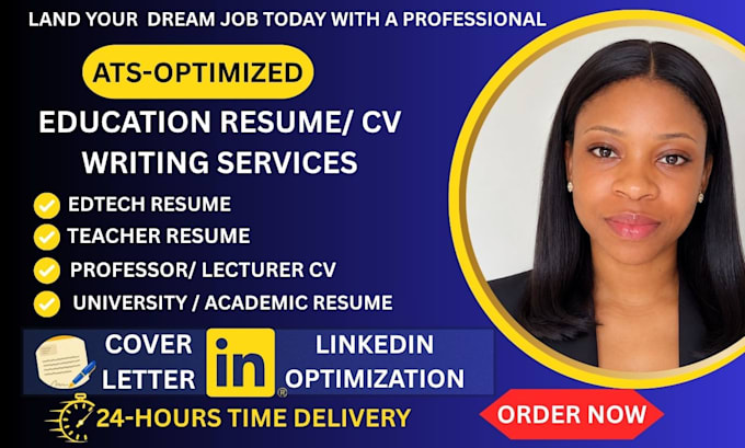 write an ats education resume for teachers and educators in 24 hours