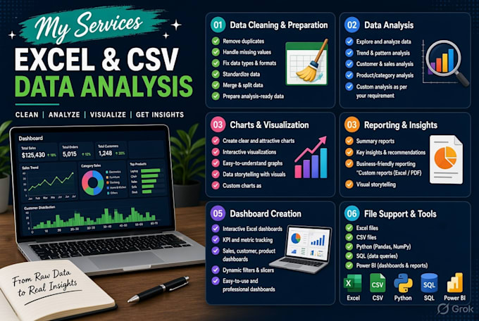 clean and analyze your excel or CSV data
