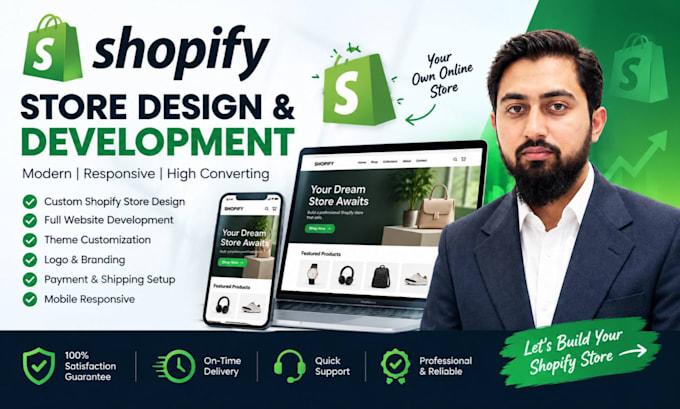 design and develop a professional shopify online store