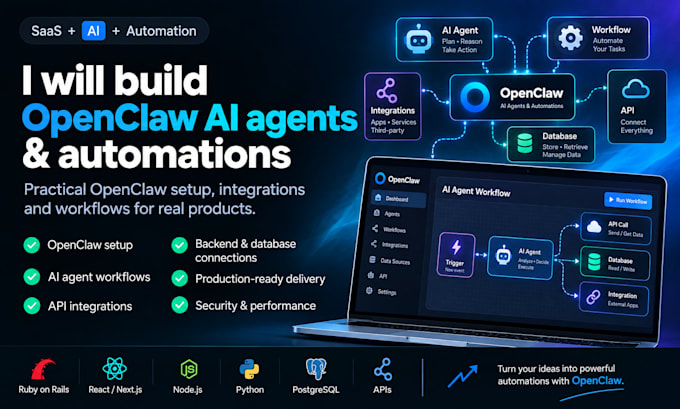 build and integrate openclaw ai agents and automations