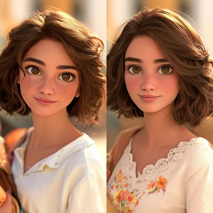 create disney pixar style custom ai art
