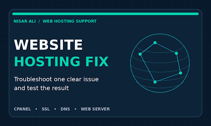fix your website hosting, SSL, dns or cpanel issue