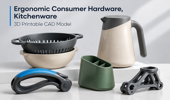 design ergonomic consumer hardware, kitchenware 3d printable cad model