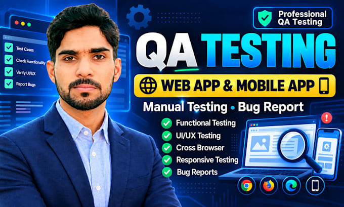 qa testing, usability testing for website and mobile app