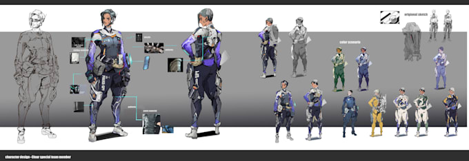 design stylized sci fi characters