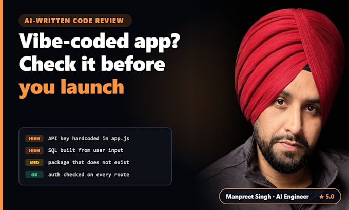 audit your ai generated or vibe coded app for security issues