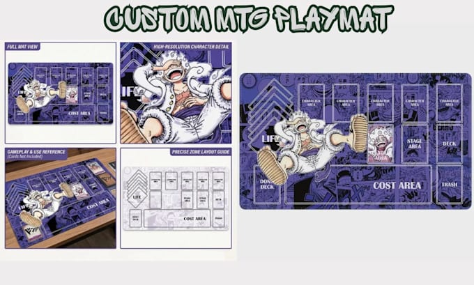 create custom mtg playmat artwork and fantasy game art