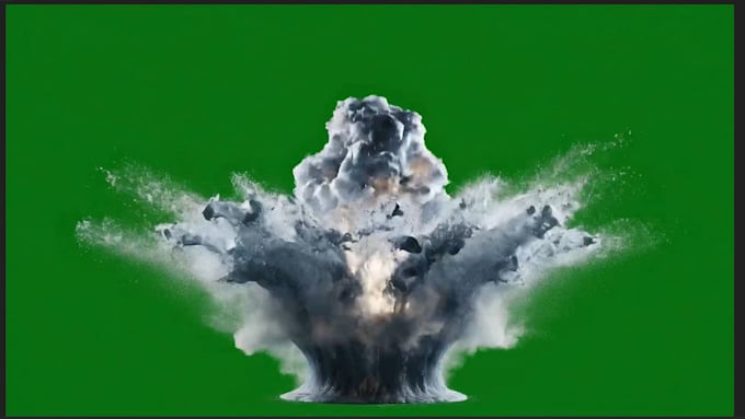 create realistic water explosion vfx on green screen