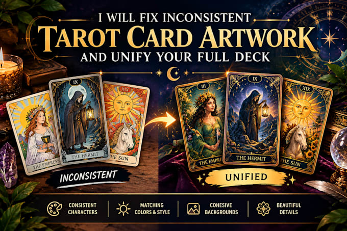 fix inconsistent tarot card artwork and unify your full deck