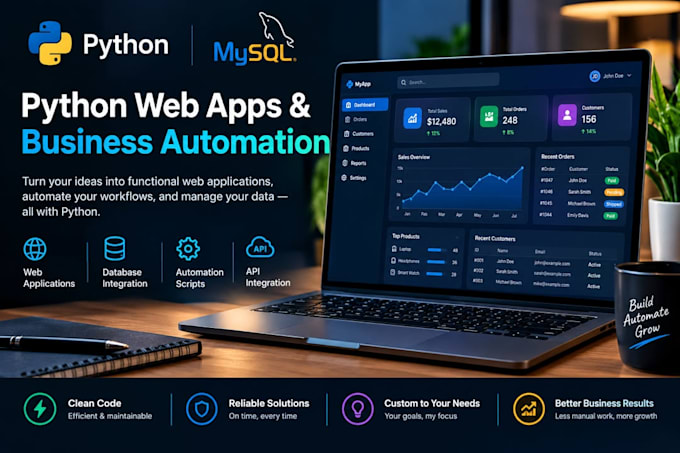 create and manage your business database, automation tasks