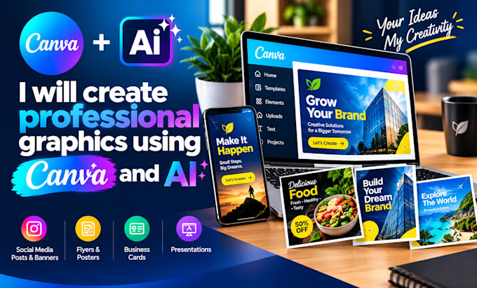 design social media graphics with canva and ai