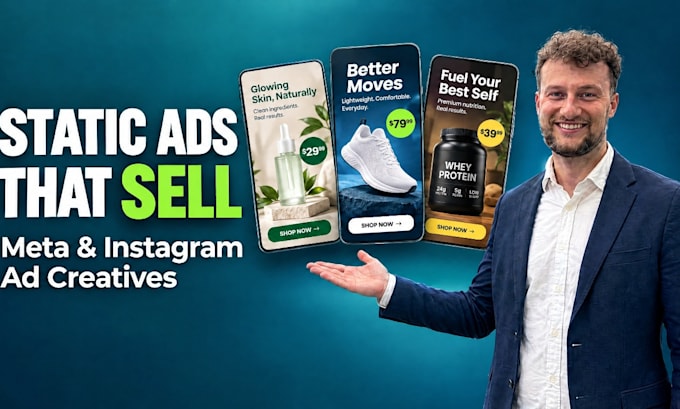 design high converting static ads for facebook and instagram