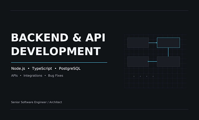 build or fix apis, backend systems, and database integrations