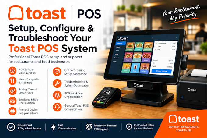 setup, configure, and troubleshoot your toast pos system