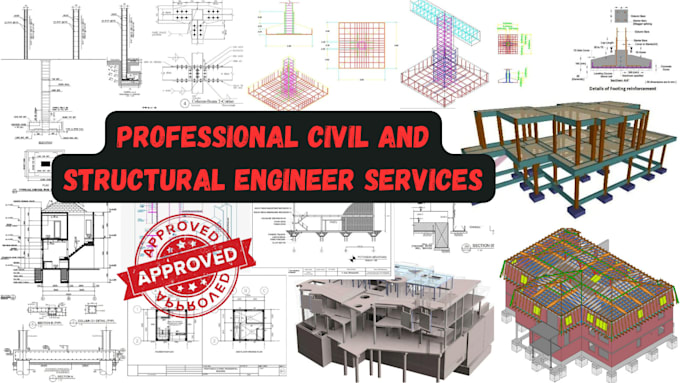 draft civil and structural engineer drawings, review, and load calculation