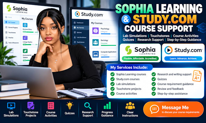 do sophia, touchstones, lab simulation, umpi, wgu, capella, studycom, saylor
