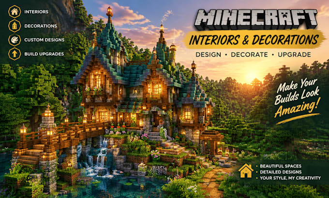 minecraft interiors, decorations and detailed building upgrades