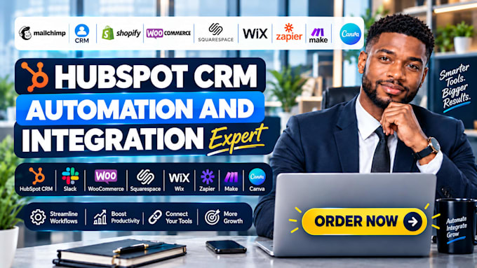 integrate mailchimp CRM shopify woocommerce squarespace wix zapier make canva
