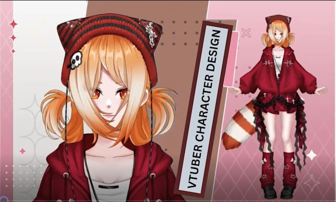 design vtuber model vtuber rigging live2d rigging character design anime avatar