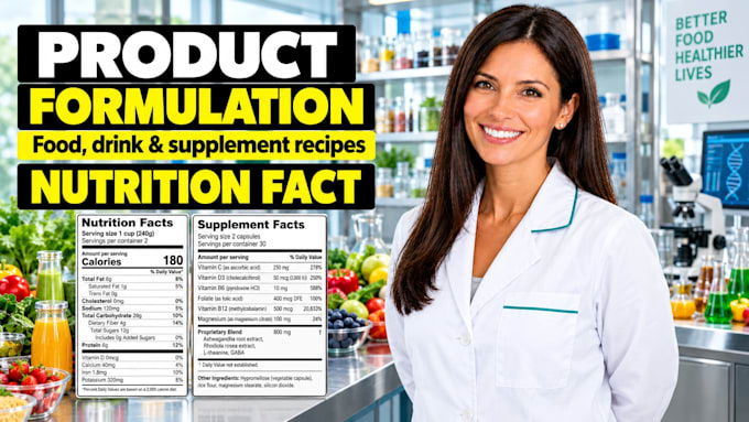 formulate food, beverage products for private label manufacturing