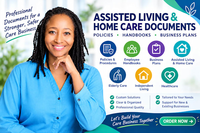 client intake forms, employee handbooks, policies and procedures, elderly care