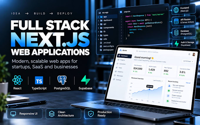 build a full stack nextjs web application