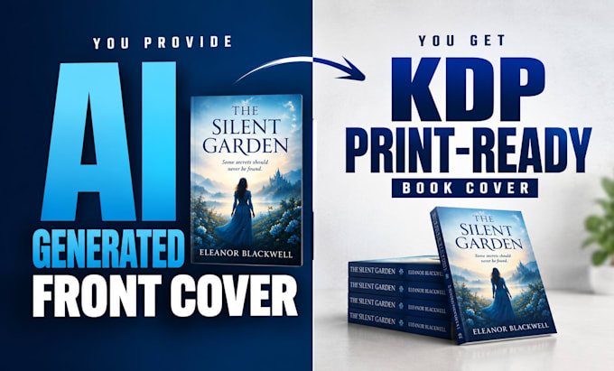 design a KDP book cover from your ai generated front cover