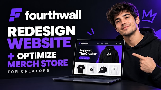 redesign fourth wall website and optimize merch store for creators