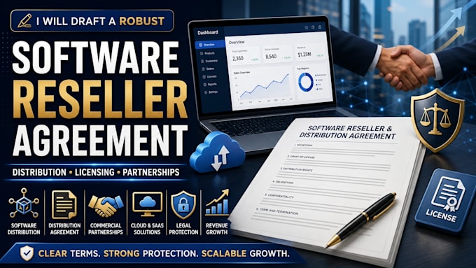 draft a robust software reseller and distribution agreement