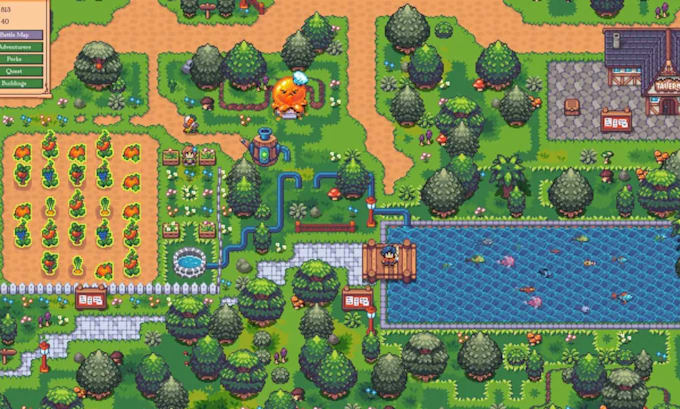 do pixel art tileset character sprite sheet rpg maker game art pixel animation