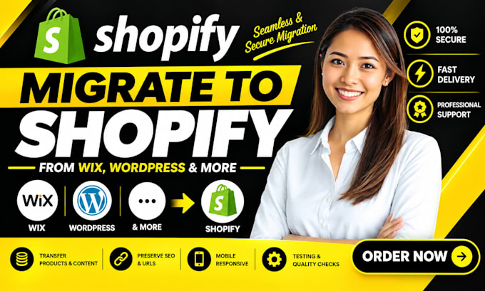 migrate to shopify, wix to shopify, wordpress to shopify, shopify website