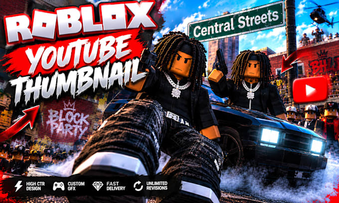 design a roblox youtube thumbnail