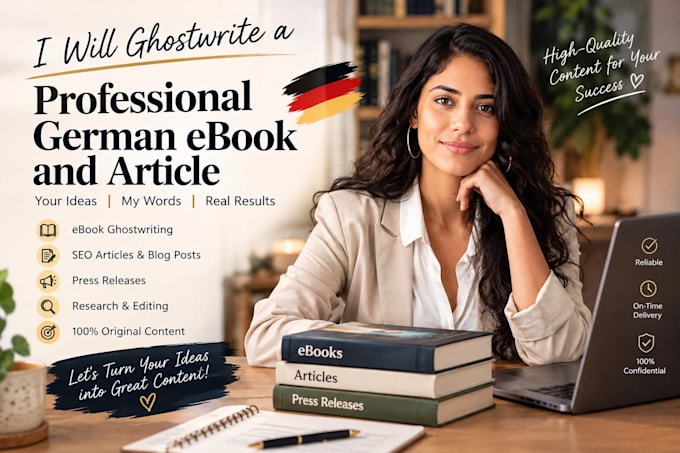 ghostwrite a professional german ebook and article