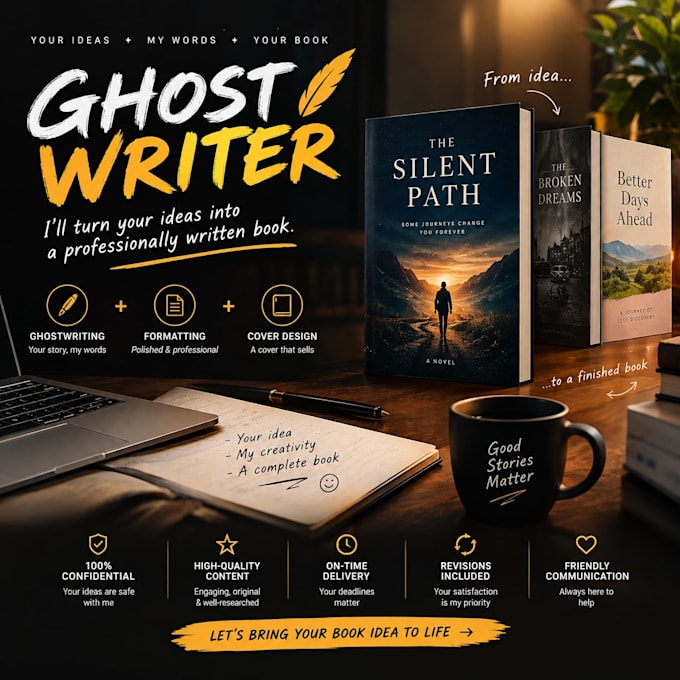 be your professional ghost writer story writer
