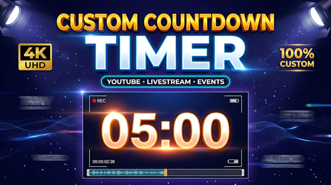 create custom countdown timer videos for youtube, livestream, event and church