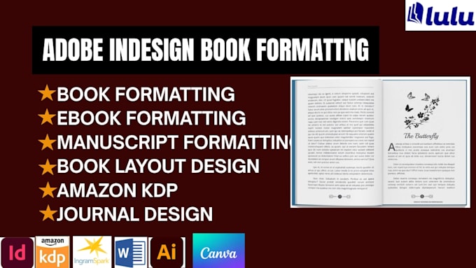 adobe indesign book formatting, indesign magazine design, manuscript formatting,